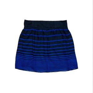 Maurices Black And Blue Stripe Skirt With Pockets Size Small